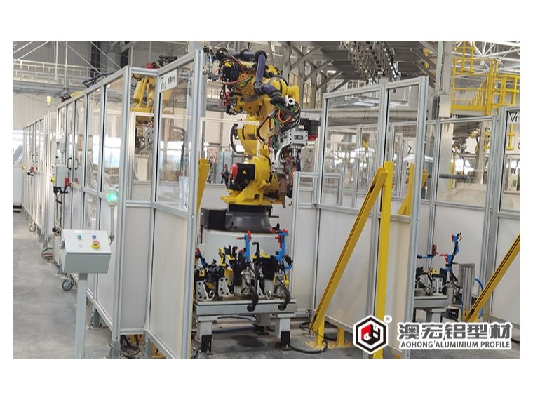 車間隔斷用鋁型材做支架